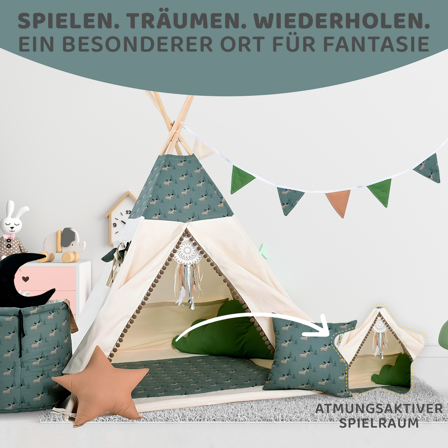 Tipi Spielzelt Elchilein