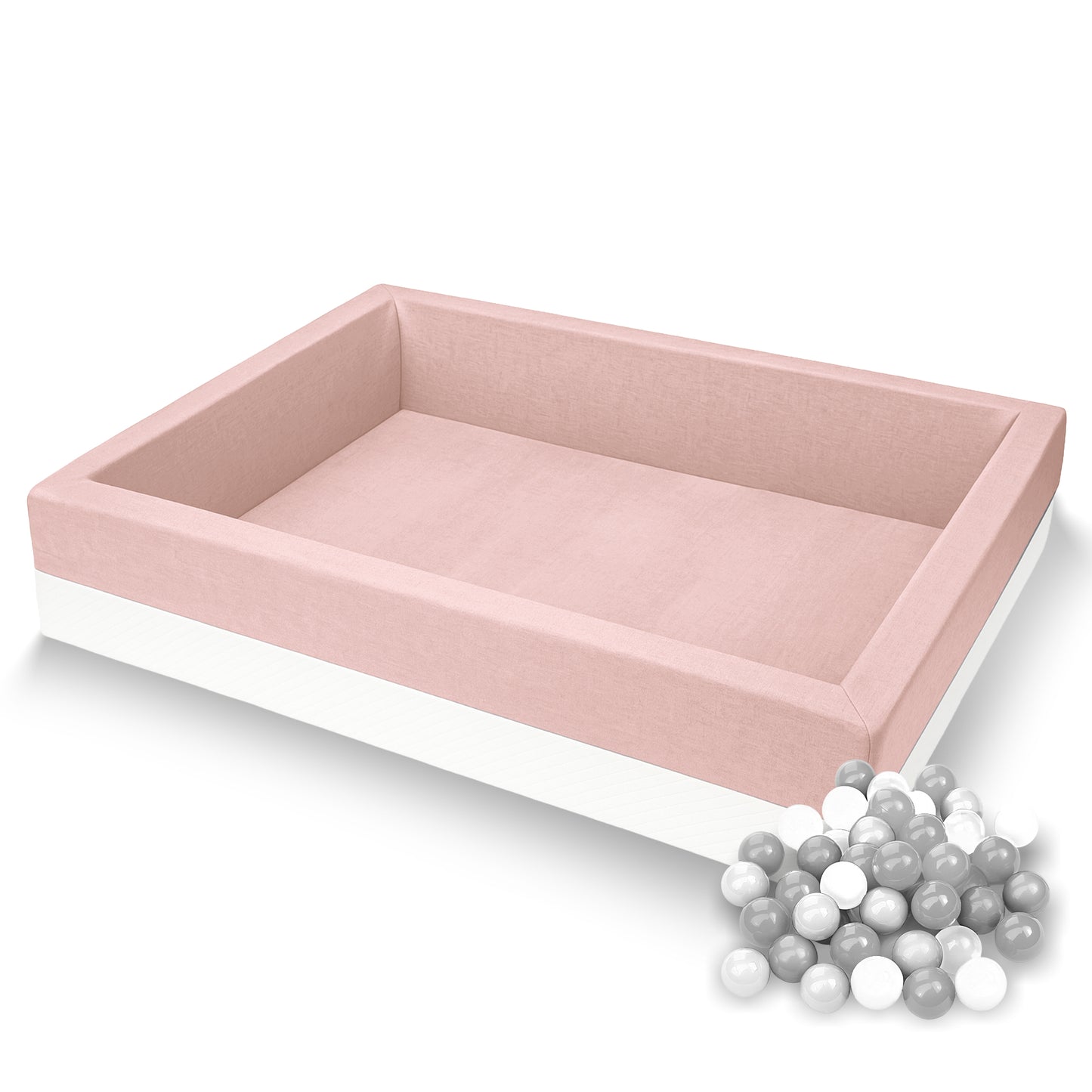 XL Bällebad Rosa 120×90×40 cm | Kunstleder Kinder Bällebad – Rainbow Kids