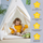 Tipi Spielzelt Beiger Wolf | Handgemachtes Kinderzelt – Rainbow Kids