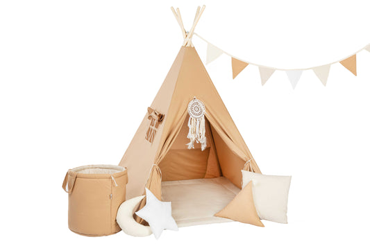 Tipi Spielzelt Karamel Paradies | Gemütliches Kinderzelt – Rainbow Kids