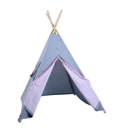 Tipi Spielzelt Grauer Hase | Kinderzelt mit Hasenmotiv – Rainbow Kids