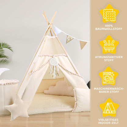 Tipi Spielzelt Beiger Punkt