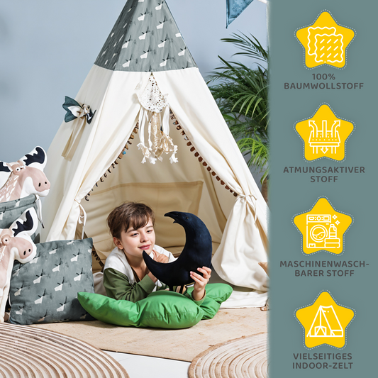 Tipi Spielzelt Echilein | Handgemachtes Kinderzelt – Rainbow Kids
