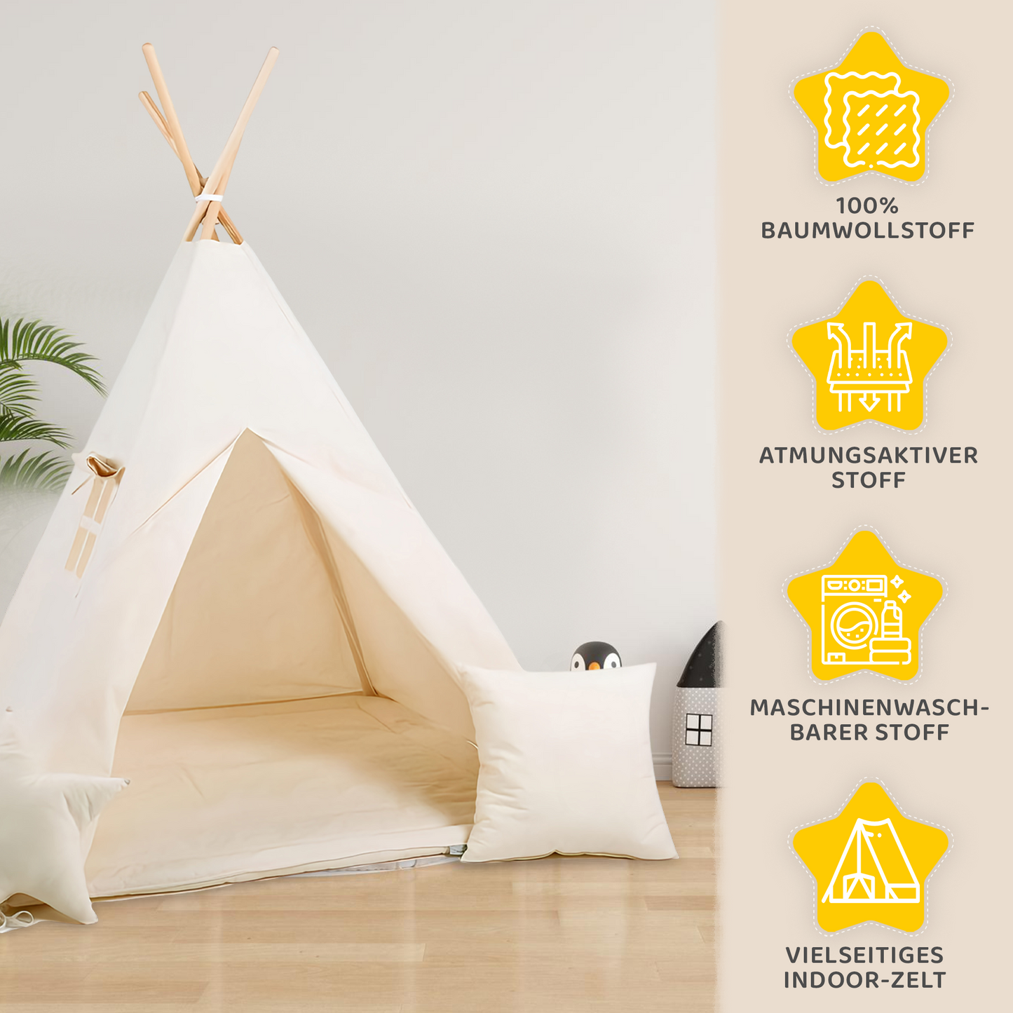 Tipi Spielzelt Milchstraße | Kinderzelt mit Sternenmuster – Rainbow Kids