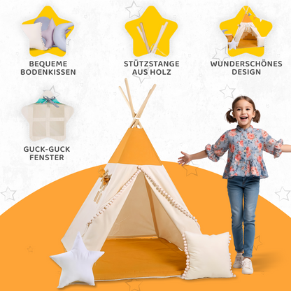 Tipi Spielzelt Honigland | Gemütliches Kinderzelt – Rainbow Kids