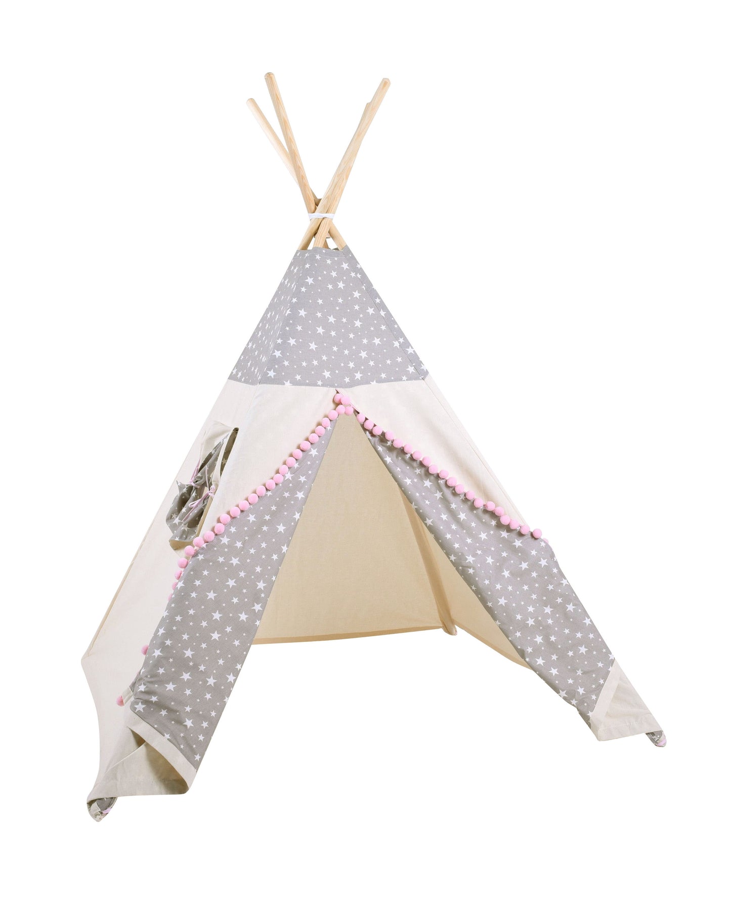 Tipi Spielzelt Wolfstern Rosa | Rosa Kinderzelt mit Wolf & Stern – Rainbow Kids