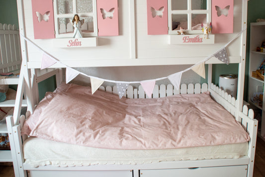 Wimpelkette Wolf Stern Rosa