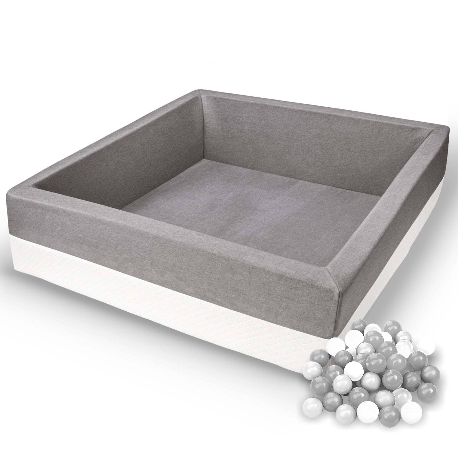 bällebad zelt grau XXL Bällebad Grau 120×120×40 cm