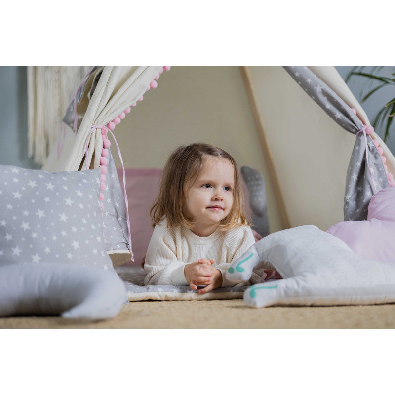 Tipi Spielzelt Wolfstern Rosa | Rosa Kinderzelt mit Wolf & Stern – Rainbow Kids