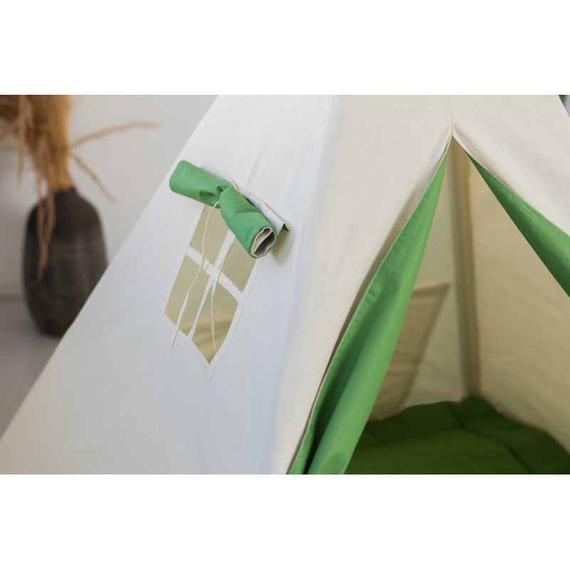 Tipi Spielzelt Grüner Wolf